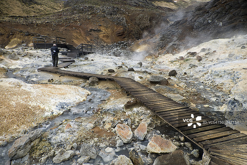 冰岛温泉内部图片素材