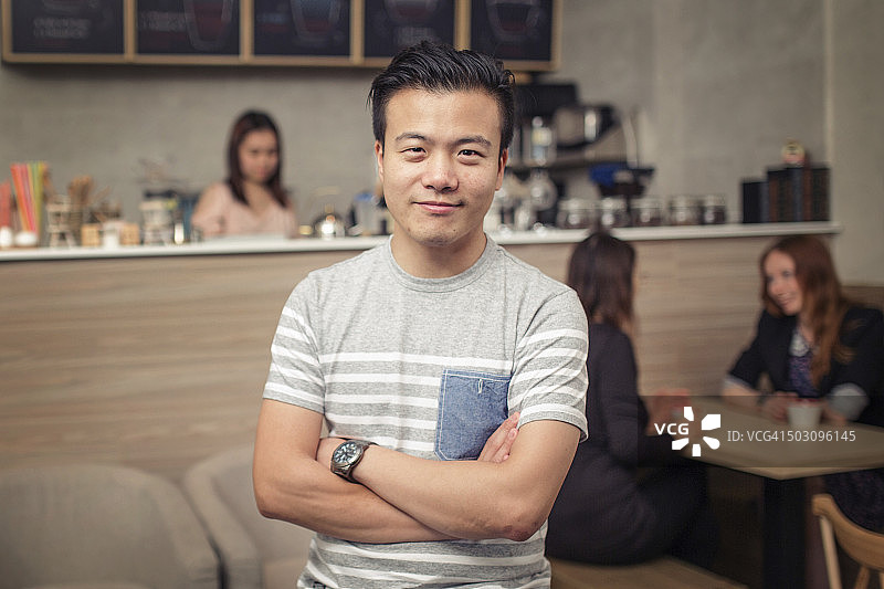 小型咖啡馆店主图片素材