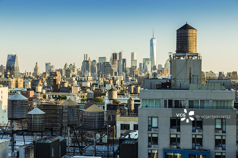 曼哈顿屋顶风光图片素材