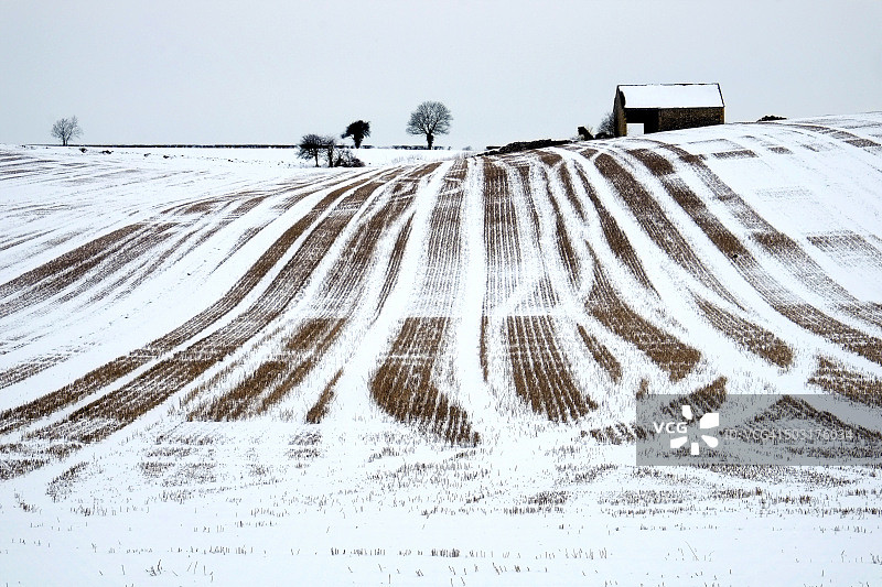 冬季科茨沃尔德景观图片素材