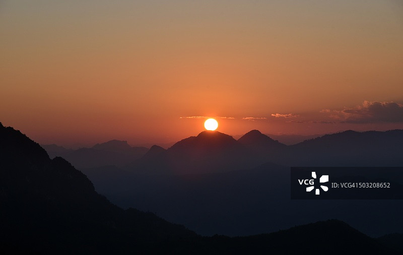 老挝日落图片素材