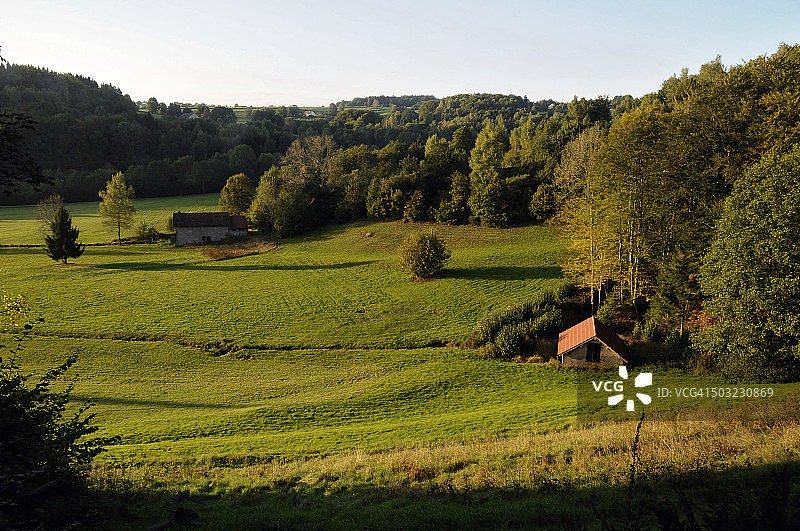法国上索恩省的乡村风光图片素材