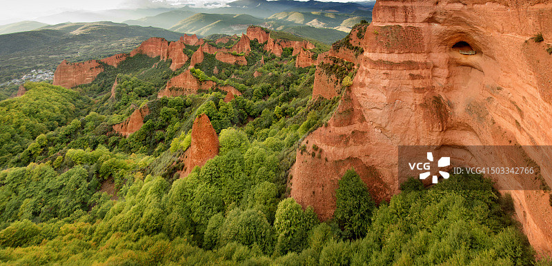 拉斯梅德拉斯古罗马矿场，莱昂（西班牙）图片素材