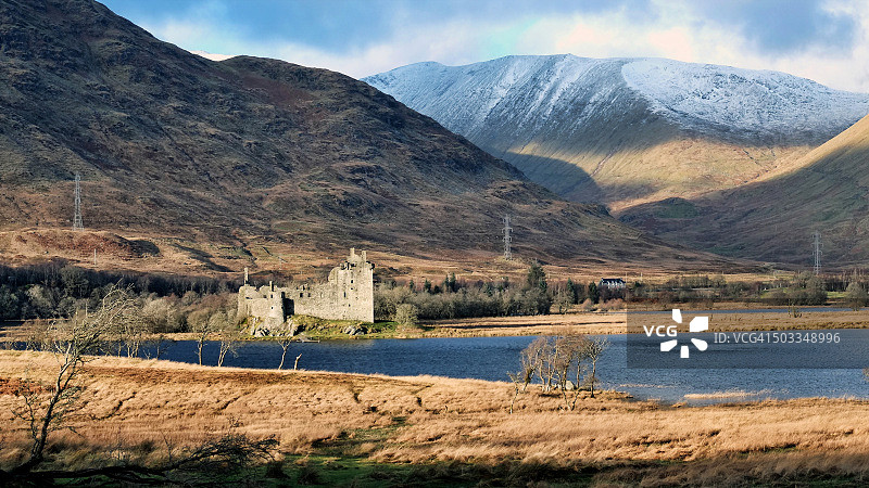 洛赫奥湖基尔丘恩城堡图片素材