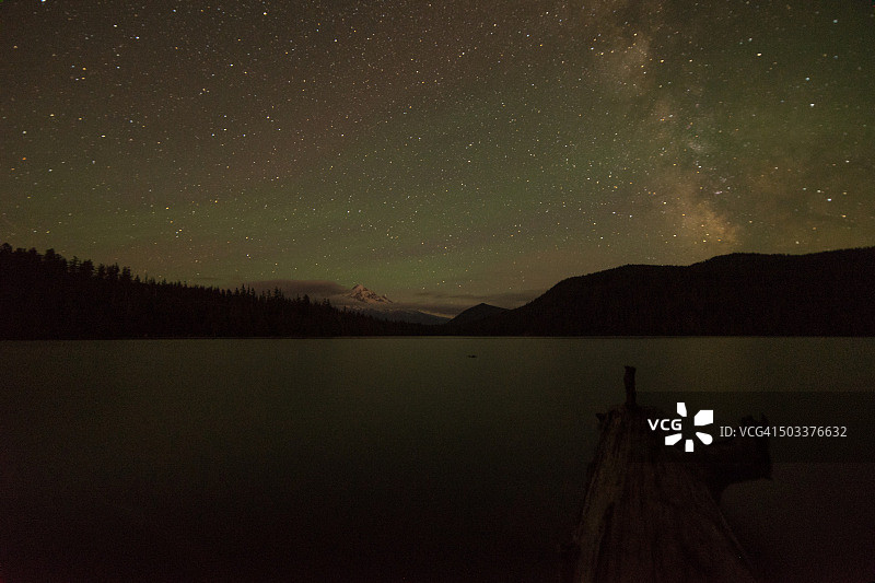 俄勒冈州胡德山迷失湖图片素材