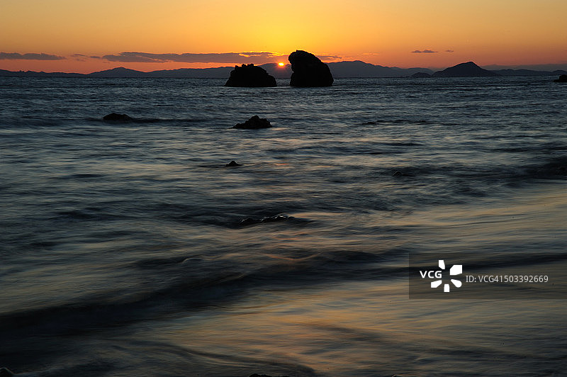 塔原长滩日落图片素材