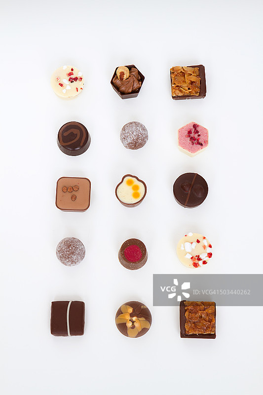 什锦巧克力高角度景观图片素材