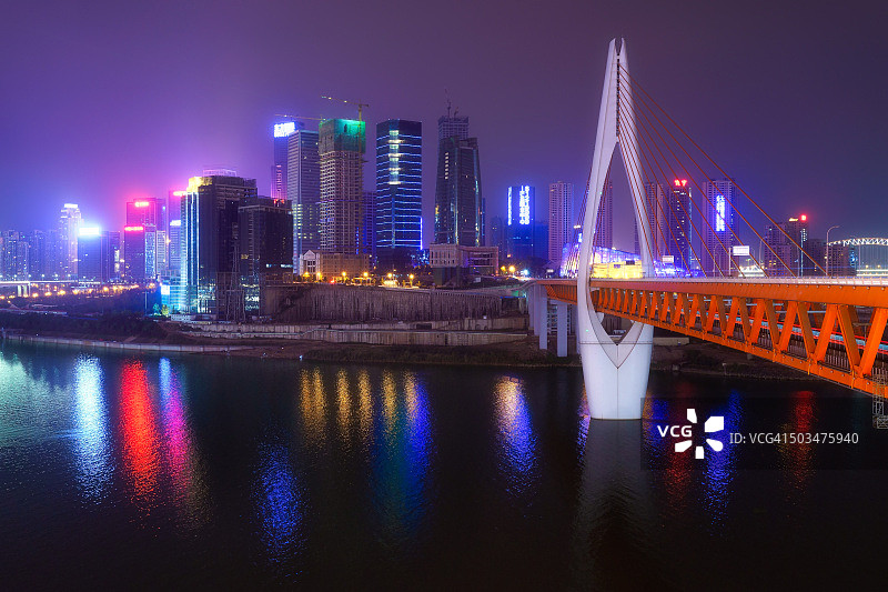 中国重庆城市夜景图片素材