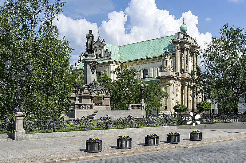 华沙亚当·密茨凯维奇纪念碑图片素材