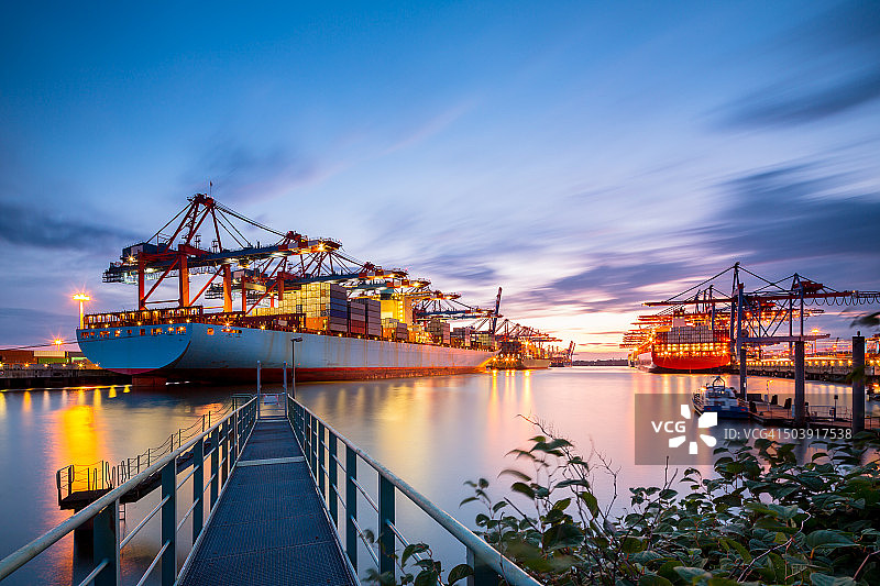 集装箱码头图片素材