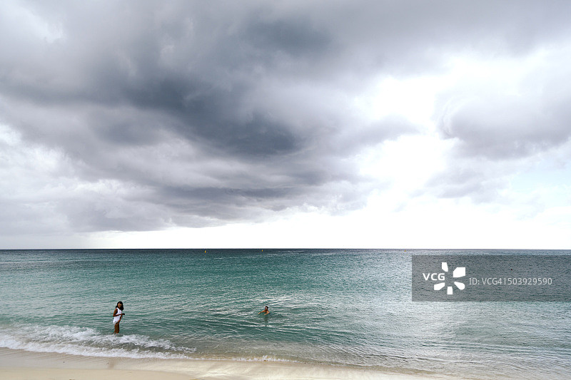 加勒比海玛侯海滩图片素材