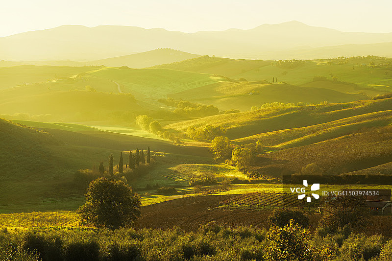 意大利托斯卡纳瓦尔道尔恰风景图片素材