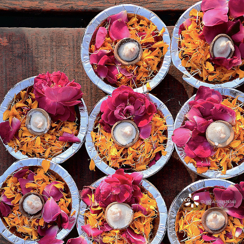 印度教祭祀用花图片素材