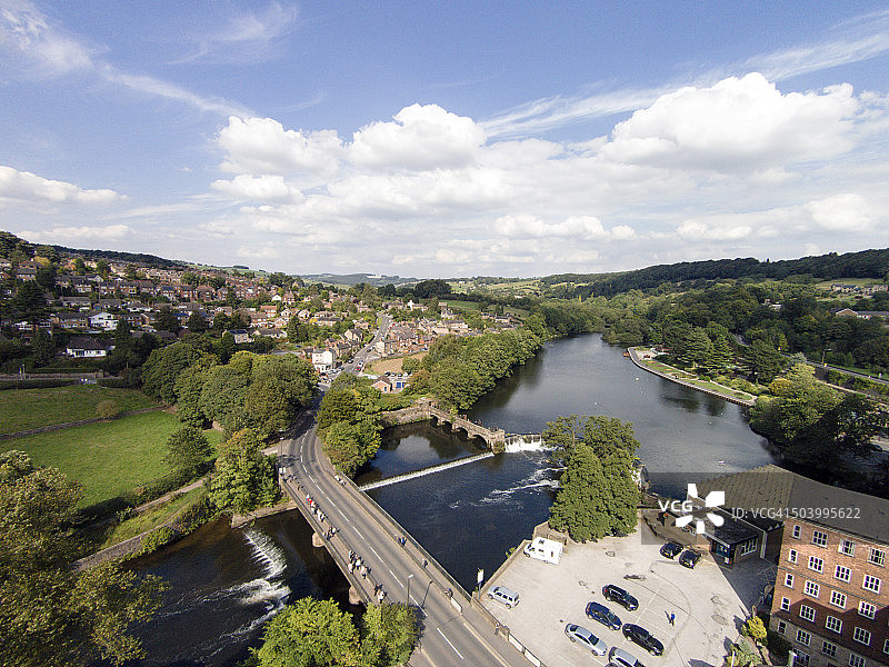 贝普勒河桥鸟瞰图图片素材