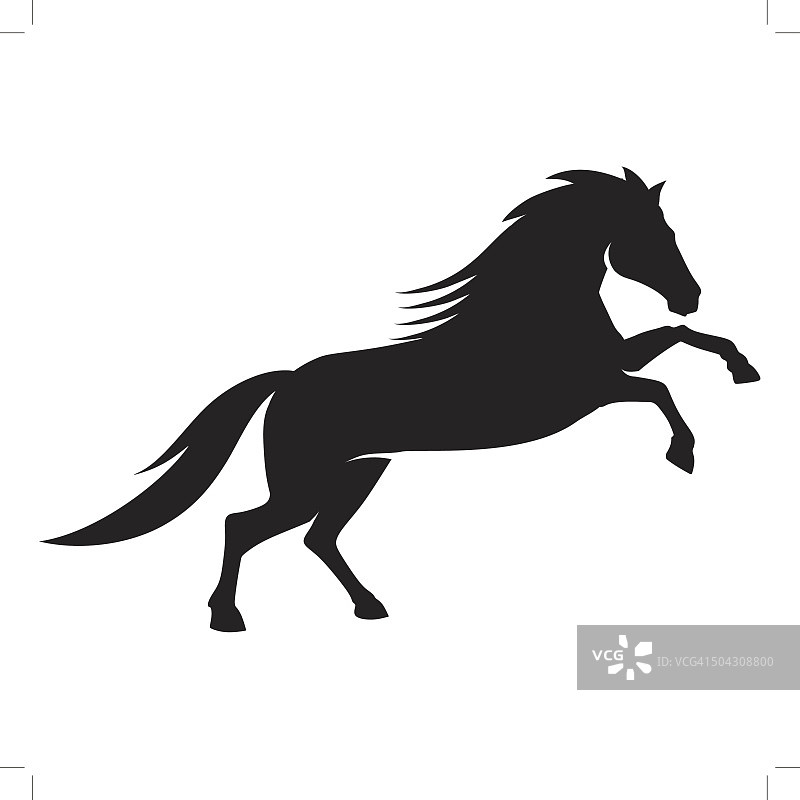 阿拉伯马剪影图片素材