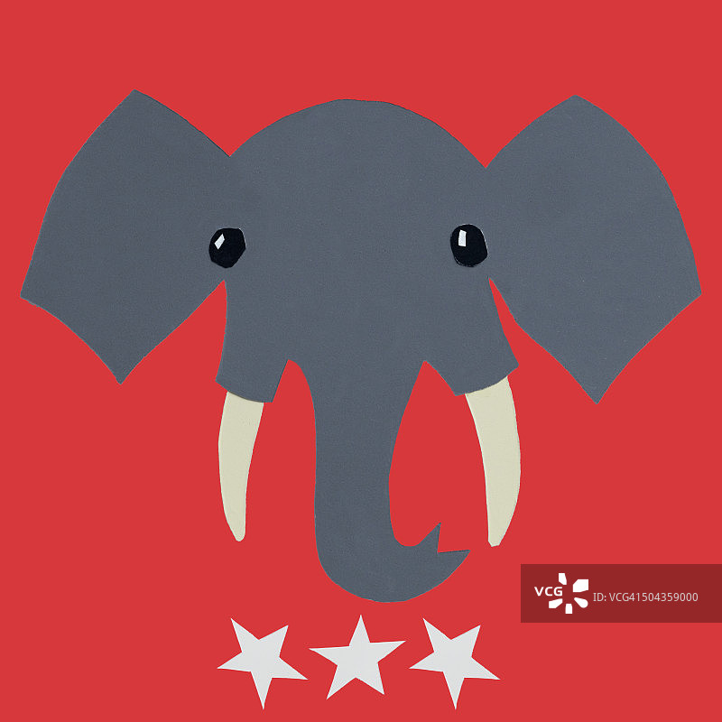 红色大象图片素材