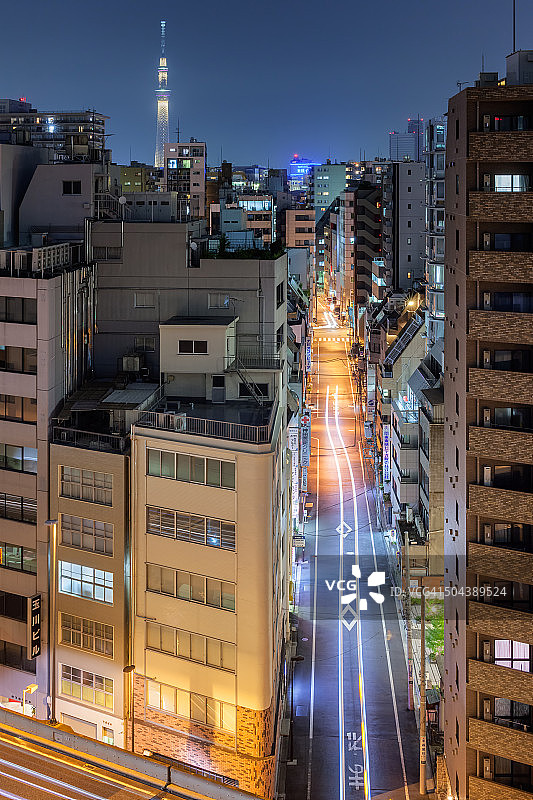 东京城市黄昏景色图片素材