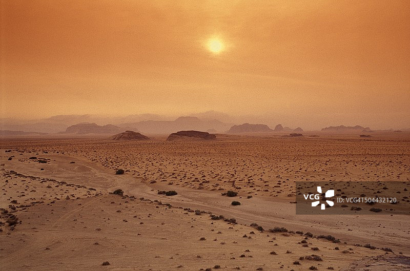 约旦南部瓦迪拉姆沙漠风光图片素材