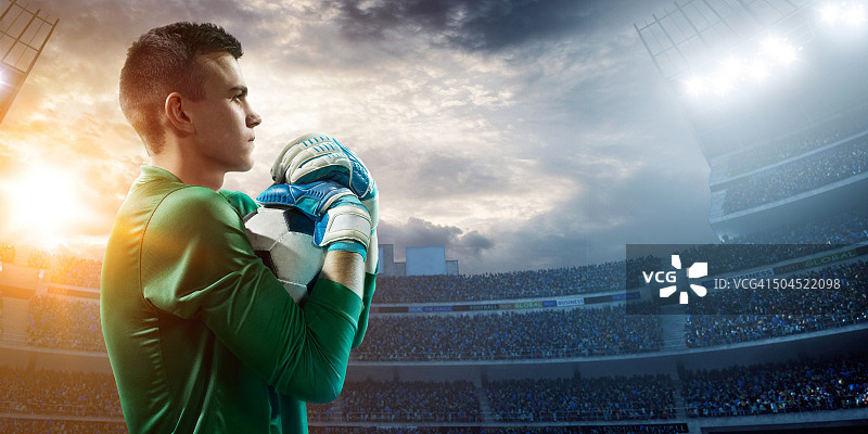守门员接球图片素材