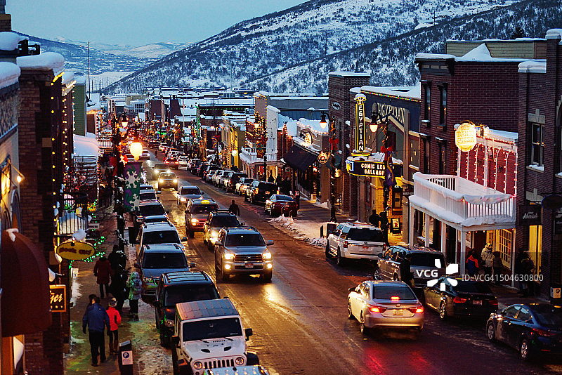 俯瞰帕克城大街图片素材