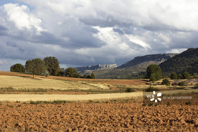 田野与山脉图片素材