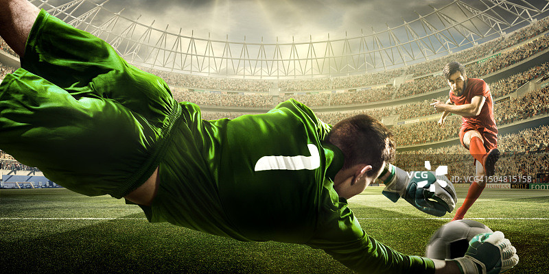 足球比赛瞬间：守门员图片素材