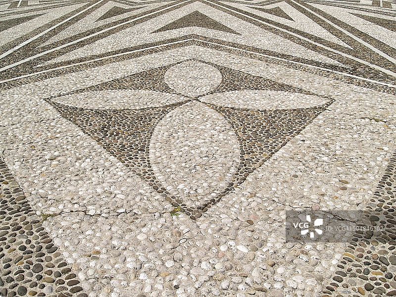 卡诺瓦神庙广场的石地板，波萨尼奥图片素材