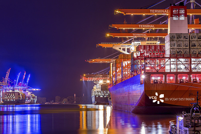 汉堡港 cargo 码头图片素材