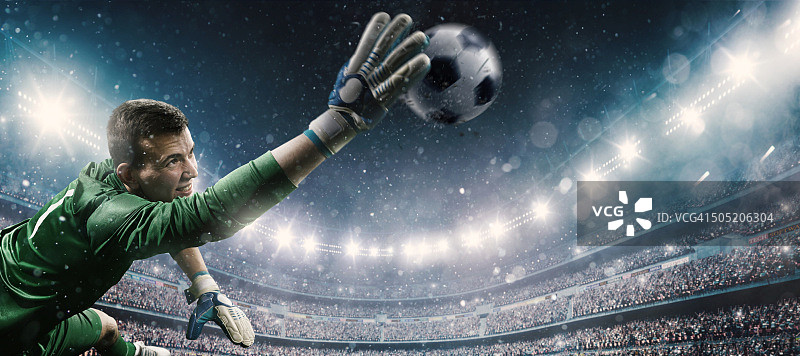 足球比赛瞬间：守门员图片素材