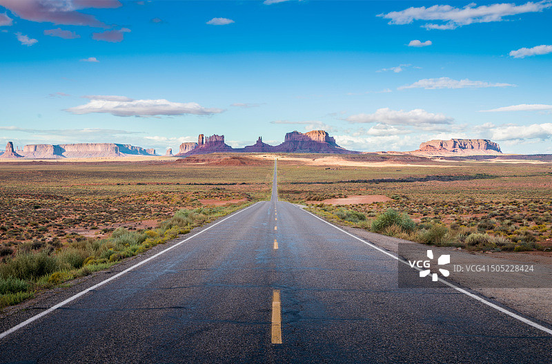 163号公路，纪念碑谷，犹他州，美国图片素材