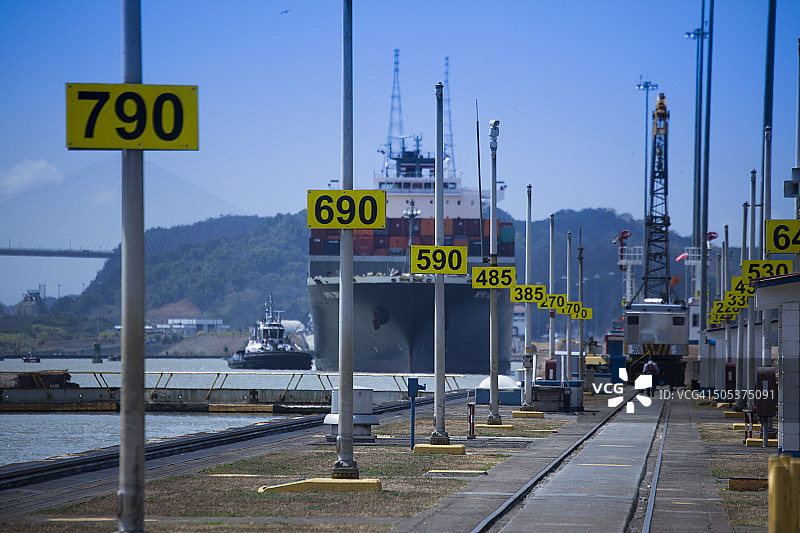 巴拿马运河：第三船闸扩建图片素材
