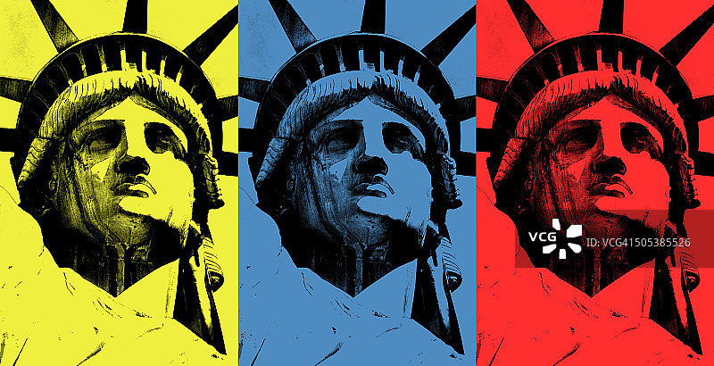 自由女神像（三原色组合）图片素材