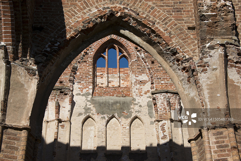 塔尔图大教堂外部细节，大教堂山，托梅马吉，塔尔图，爱沙尼亚图片素材