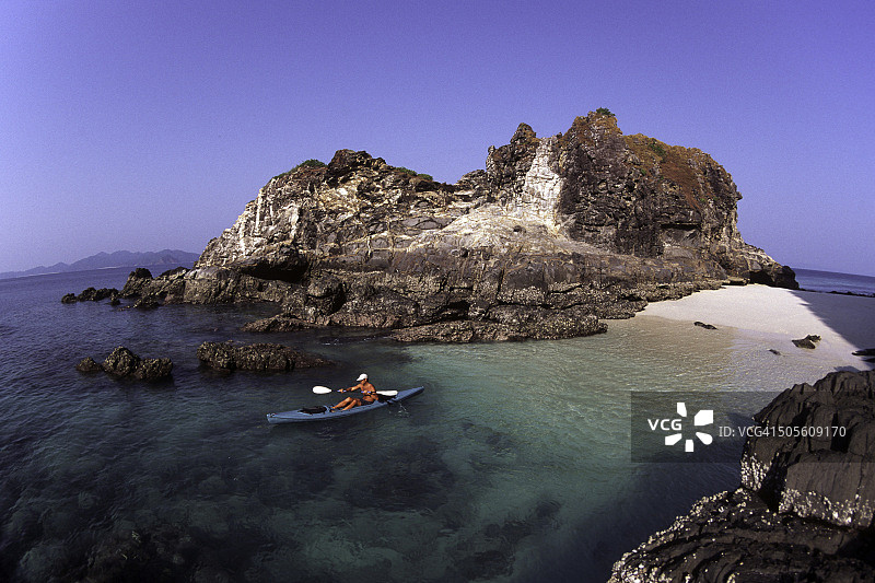 海上皮划艇运动图片素材