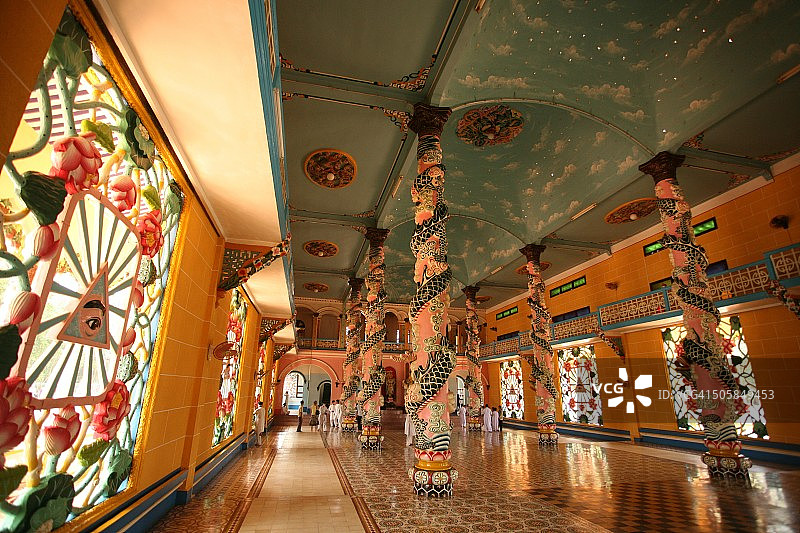 参观高台教寺庙图片素材