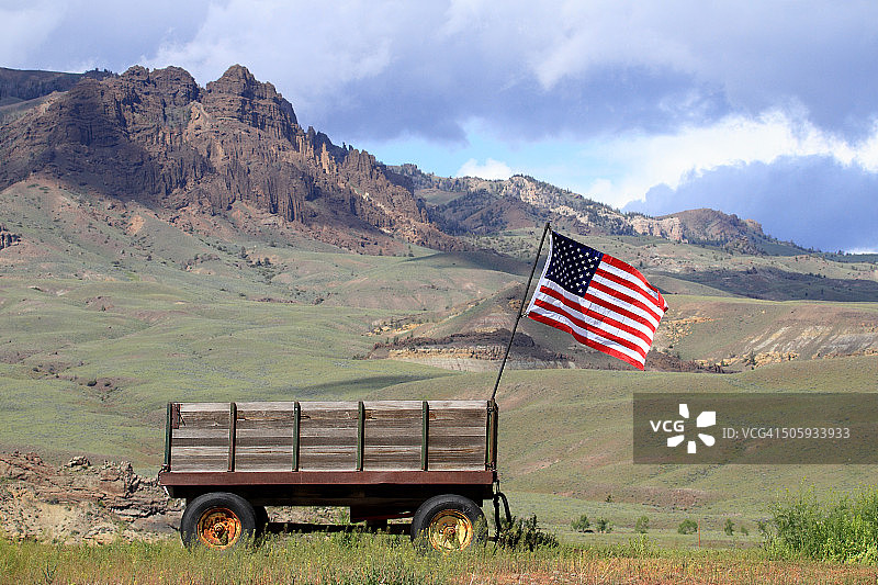 西部的星星与条纹图片素材