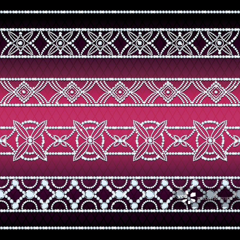 闪耀的宝石饰品套装图片素材