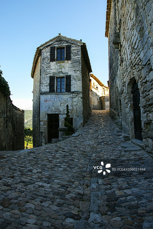 拉科斯特的鹅卵石街道图片素材