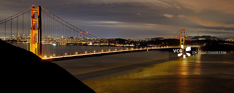 旧金山金门大桥全景图片素材