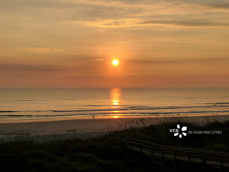 圣奥古斯丁日出图片素材
