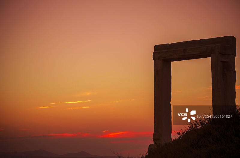 纳克索斯岛的波塔拉日落图片素材