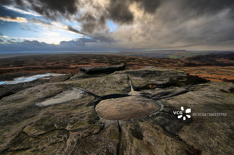 英国德比郡峰区国家公园的饮水槽场景图片素材