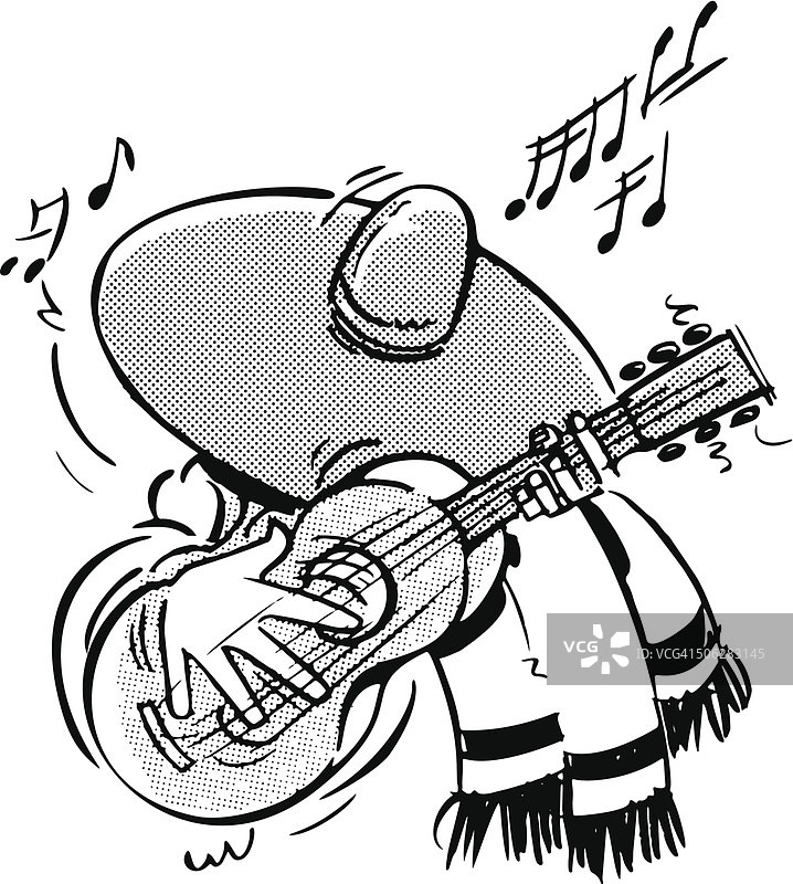 墨西哥音乐家图片素材