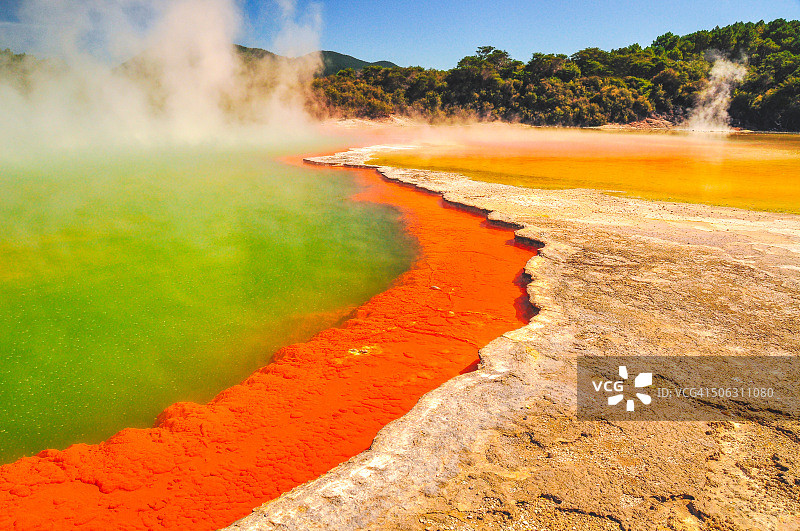 新西兰地热池图片素材
