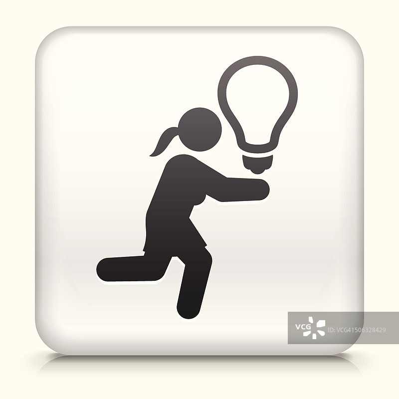 带有追逐创意免版税矢量艺术的方形按钮图片素材