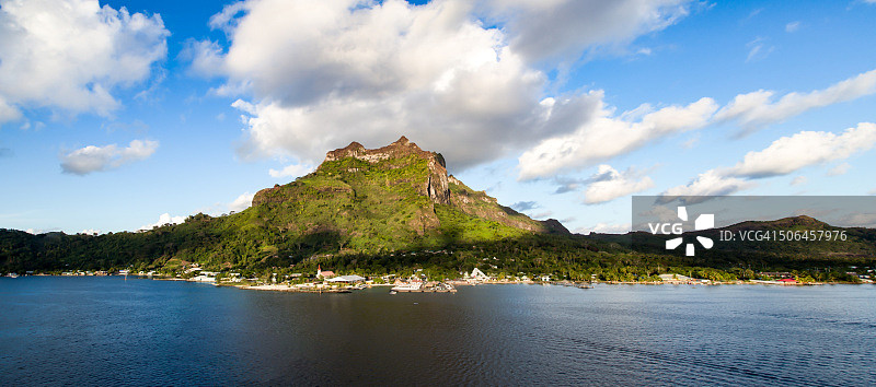 塔希提岛波拉波拉岛奥特玛努山图片素材