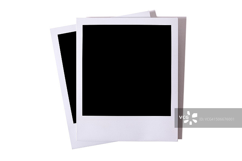 两张空白的即时相机照片图片素材