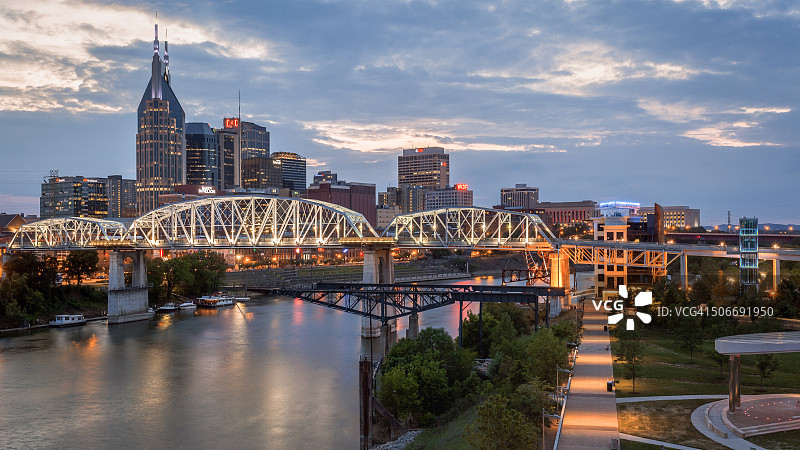 美国田纳西州纳什维尔天际线图片素材