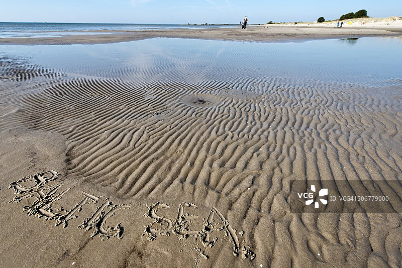 爱沙尼亚帕尔努海滩，里加湾，波罗的海图片素材