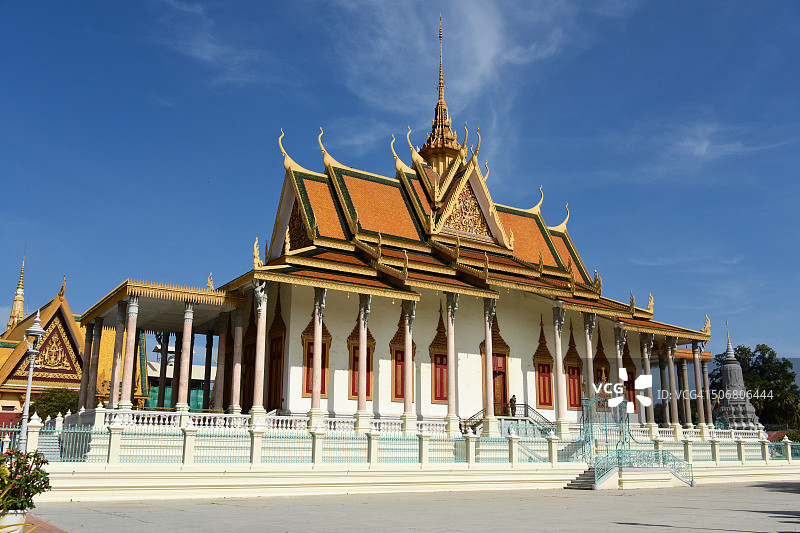 金边王宫银殿，柬埔寨图片素材
